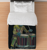 Harmonic Haven Duvet Cover on a neatly made bed in a stylish bedroom.