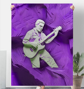 Close-up of the Tranquil Water Lily Sherpa Blanket showcasing its soft texture and floral design.