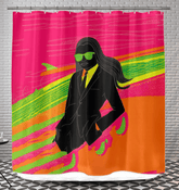 Haute Couture Canvas Shower Curtain - Beyond T-shirts