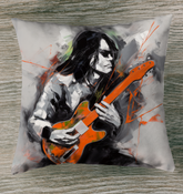 Serene waterscape printed outdoor pillow.