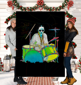 Flower Child Sherpa Blanket with delicate floral pattern.