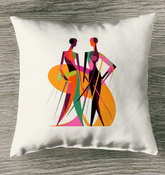 Chic Abstract Patio Pillow - Beyond T-shirts