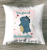 You Give Me Butterflies Outdoor Pillow