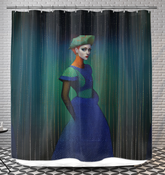 Zen Tranquility Shower Curtain in Bathroom Setting