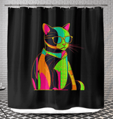 Curious Cat Adventure Shower Curtain - Beyond T-shirts
