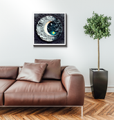 Wrapped canvas with abstract clarity and mystery design.