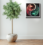 Abstract Pulse and Pause art on wrapped canvas.