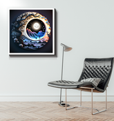 Wrapped canvas featuring a mystical foggy scene.