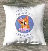 I Think Of You In My Heart Indoor Pillow