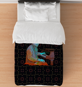 Close-up of Zen Garden Zenith Duvet Cover showcasing intricate design and fabric quality.