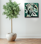 Electro Elegance Wrapped Canvas