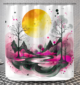 Serene Sunset Serenity Landscape Shower Curtain