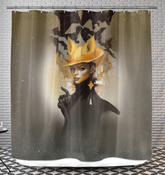 Artistic Expression Shower Curtain in Bathroom