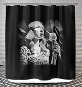 Electro Wave Shower Curtain
