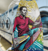 Stylish Surfing 5 20 Laundry Bag with a vibrant surf pattern for easy organization.