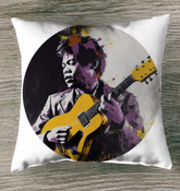 Colorful Desert Mirage design on an outdoor pillow, ideal for patio styling.