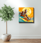 Surfing 5 18 Wrapped Canvas on wall