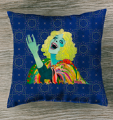 Floral Symphony Dance Indoor Pillow on an elegant sofa.