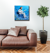 Decorative wrapped canvas art of mystical creatures in a vibrant, mythical landscape.