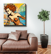 Surfing 5 24 Wrapped Canvas displayed in home