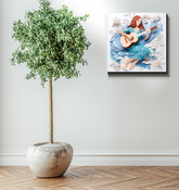 Geometric Garden Paper Art Canvas for Modern Home Decor