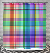 Brighten up your bath time with the vibrant and colorful Fiesta Fiesta Shower Curtain, perfect for a lively bathroom ambiance.