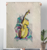 Elegant Meadow Serenade pattern on a Sherpa blanket.