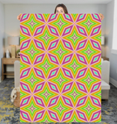 Vivid marine life illustrated on Oceanic Odyssey Sherpa Blanket