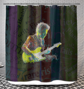 Vibrant Garden Glee Shower Curtain featuring lush botanical patterns for a refreshing bathroom decor.