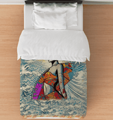 Luxurious Surfing 5 27 Duvet Cover with chic surfboard patterns for a stylish bedroom retreat.
