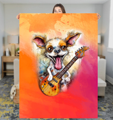 Jovial Jockey's Joyful Jump Sherpa Blanket