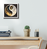 Wrapped canvas showcasing contrast between sparkle and dull textures.