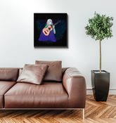Orchid Oasis Wrapped Canvas featuring vibrant orchidsClose-up of Orchid Oasis canvas artwork