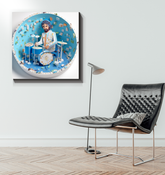 Galactic Scenes Origami Canvas Art for astronomy lovers and art collectors.