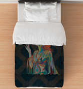 Tulip Garden Tranquility Comforter showcasing vibrant tulip patterns for a serene bedroom ambiance.