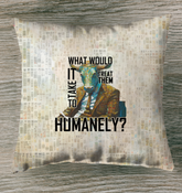 Victorian Buffalo with a Top Hat Design on Indoor Pillow.