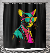Whimsical Cat Dreams Shower Curtain - Beyond T-shirts