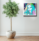 Aster Adventure vibrant wall canvas depicting a journey in art