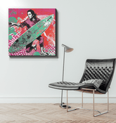 Surfing 5 10 Wrapped Canvas full view