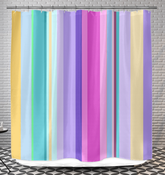 Vintage Linen Stripe Shower Curtain in Elegant Bathroom Setting