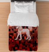 Playful Poodle Parade Duvet Cover