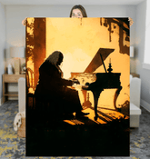 Music in the Night Sherpa Blanket - Beyond T-shirts