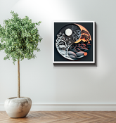 Spark and Ash abstract art on wrapped canvas.