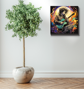 Harmonic Haven Nature And Music Collage Canvas