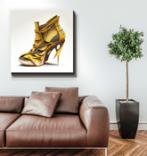 Unveiling Futurism: Shoe Inspired Canvas Art - Beyond T-shirts