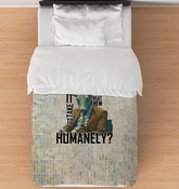 Steampunk Buffalo Mechanic Comforter - Close-up View.