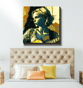 SurArt 85 Wrapped Canvas elegantly displayed in a modern living room, enhancing the decor with its sophisticated art.