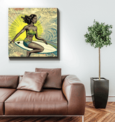 Surfing 1 16 Wrapped Canvas - Beyond T-shirts
