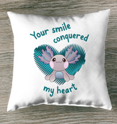 Your Smile Conquered My Heart Outdoor Pillow