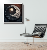 Wrapped canvas depicting a contrast of heatwave and cool breeze.